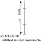 Paletto di sostegno da pavimento  art. 473